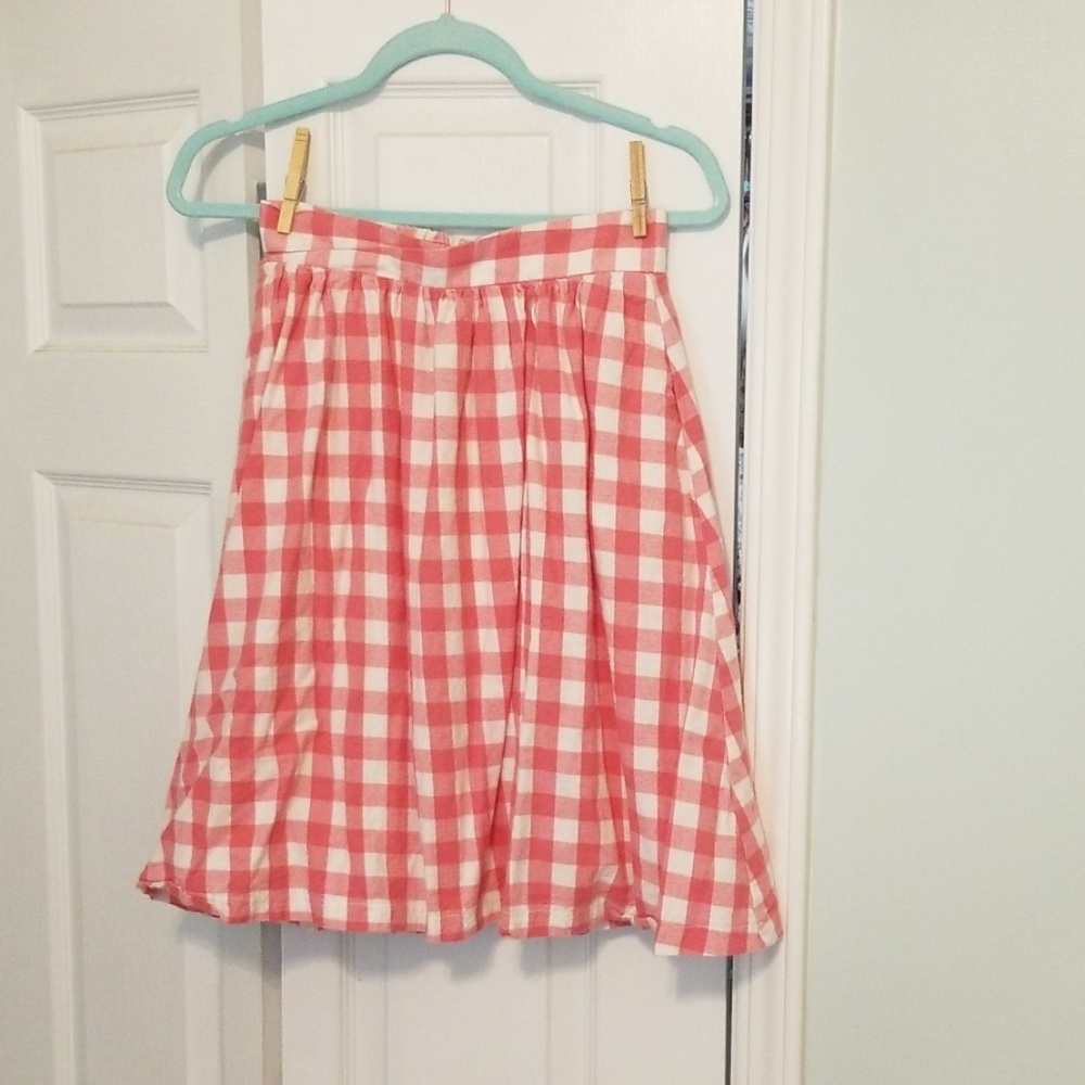 Flannel Gingham Skirt